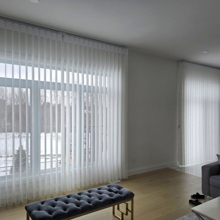 Vertical sheers on wide patio doors