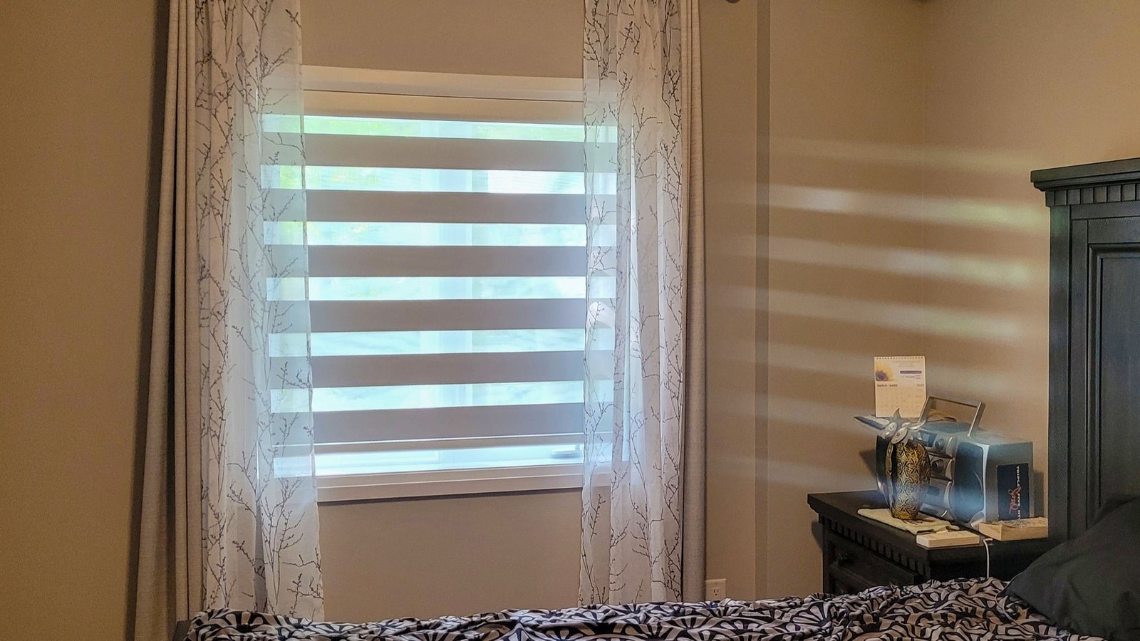 Zebra Blinds — bedroom installed by Cachet Blinds